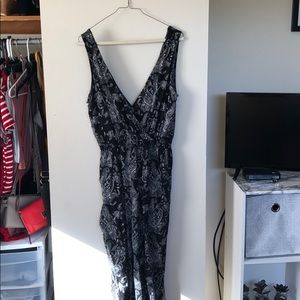Black and white jump suit